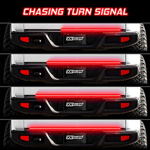 XKGLOW 60inch Truck Tailgate LED Light Bar with Sequential Turn Signal Running Brake Reverse Works with Trailer Detection