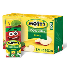 Load image into Gallery viewer, Mott's Original Apple 100% Juice, 6.75 Fluid Ounce Juice Box, 8 Count
