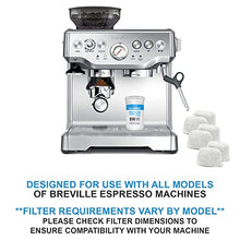 Load image into Gallery viewer, CleanEspresso Espresso Machine Cleaning Tablets and Filters For Breville Espresso Machines (40 Tablets + 6 Filters) - 2 Gram Cleaning Tablets &amp; Replacement Water Filter - Espresso Cleaner Accessories
