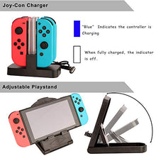 Load image into Gallery viewer, EOVOLA Accessories Kit for Nintendo Switch / Switch OLED Model Games Bundle Wheel Grip Caps Carrying Case Screen Protector Controller
