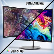 Load image into Gallery viewer, Sceptre Curved 24" 75Hz Professional LED Monitor 1080p 98% sRGB HDMI VGA Build-in Speakers, Machine Black 2021
