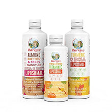 Load image into Gallery viewer, Liposomals Bundle by MaryRuth's | Megadose Vitamin C Liposomal 500mg, 7.6oz | DHA MCT Oil Almond Butter &amp; Jelly Smoothie Liposomal, 16oz | Turmeric &amp; Omega-3 DHA Liposomal, 16oz | Vegan, Non-GMO
