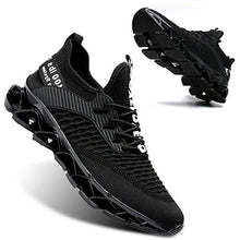 Load image into Gallery viewer, Vooncosir Men's Fashion Sneakers Breathable Mesh Running Shoes Blade Non Slip Soft Sole Casual Athletic Lightweight Walking Shoes(6.5,All Black)
