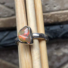 Load image into Gallery viewer, Natural Ethiopian Opal 925 Solid Sterling Silver Ring Size 6
