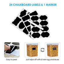 Load image into Gallery viewer, Large Food Storage Containers 5.2L / 176oz, Vtopmart 4 Pieces BPA Free Plastic Airtight Food Storage Canisters for Flour, Sugar, Baking Supplies, with 4 Measuring Cups and 24 Labels, Blue
