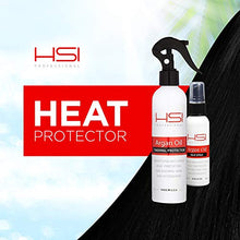 Load image into Gallery viewer, HSI PROFESSIONAL Argan Oil Heat Protector | Protect up to 450º F from Flat Irons &amp; Hot Blow Dry | Sulfate Free, Prevents Damage &amp; Breakage | Made in the USA | 8 Ounce, Packaging May Vary
