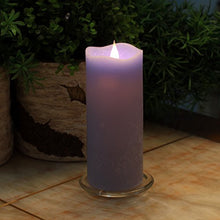Load image into Gallery viewer, SIMPLUX Moving Flame Led Timer Battery Operated Pillar Real Wax Flameless Candle, 3x7 inches, Blue
