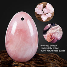 Load image into Gallery viewer, MIMOSA Yoni Eggs of Upgraded Size, GIA Certified and Drilled Rose Quartz[3 Pack]with Instructions, and Massage Tool
