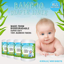 Load image into Gallery viewer, Disposable Cloth Bamboo Diaper Liners – Eco-Friendly, Fragrance Free &amp; Chlorine Free, Flushable Biodegradable Reusable Liners for Cloth Diaper 100 Sheets per roll
