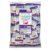 Load image into Gallery viewer, YumEarth Organic Vegan Fruit Snacks, 0.7 Ounce Snack Packs, 43 pack - Allergy Friendly, Non GMO, Gluten Free, Vegan (Packaging May Vary)
