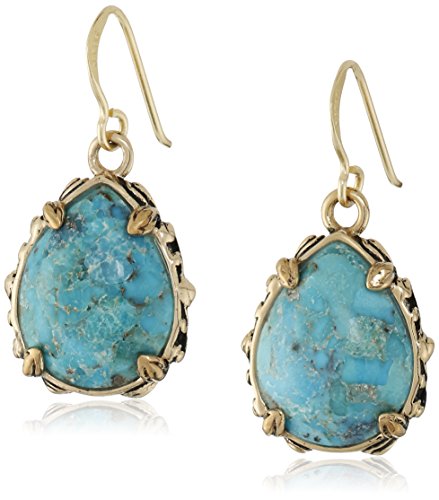 Barse Jubilee Teardrop Bronze and Turquoise Earrings