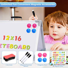 Load image into Gallery viewer, Small Dry Erase White Board,16x12 Inches Foldable Double Sided Portable Magnetic Mini Whiteboard for Kids Students Teacher Office and Home,School
