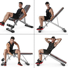 Load image into Gallery viewer, Yoleo Commercial Weight Bench, Adjustable/Foldable Strength Training Bench, Utility Incline/Decline Bench for Full Body Workout - Fast Folding
