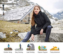 Load image into Gallery viewer, CAMEL CROWN Women&#39;s Waterproof Ski Jacket 3-in-1 Winter Coat Windbreaker Fleece Inner for Snow Rain Hiking Outdoor
