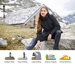 CAMEL CROWN Women's Waterproof Ski Jacket 3-in-1 Winter Coat Windbreaker Fleece Inner for Snow Rain Hiking Outdoor