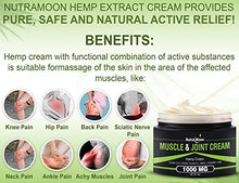 Load image into Gallery viewer, Hemp Pain Relief Cream Organic Hemp + MSM + Arnica + Coconut Oil Relieve Muscle, Joint &amp; Arthritis Pain Hemp Cream for Pain 4oz
