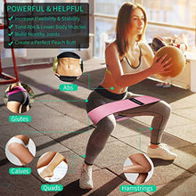Load image into Gallery viewer, Hurdilen Resistance Bands Loop Exercise Bands,Workout Bands Hip Bands Wide Resistance Bands Hip Resistance Band for Legs and Butt,Activate Glutes and Thigh (Pink,Green,Purple)
