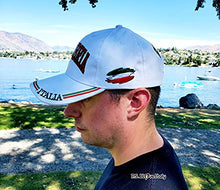 Load image into Gallery viewer, Calabria White Baseball Cap – Colorful Italian Hat - Italy Collection of Italian Pride Products at PSILoveItaly
