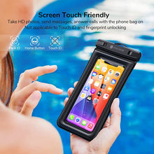 Load image into Gallery viewer, Syncwire Waterproof Phone Case, 2 Pack IPX8 Universal Waterproof Phone Pouch Underwater Dry Bag Compatible with iPhone 12 SE2 11 Pro XS Max XR X 8 7 6s Plus Galaxy S10 S9 Note 10 Google Pixel Up to 7&quot;
