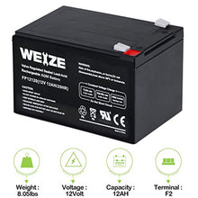 Load image into Gallery viewer, Weize 12 Volt 12AH SLA Rechargeable Battery Replace UB12120, EXP1212, 6FM12, LHR12-12, GPS12-12, F2, 2 Pack
