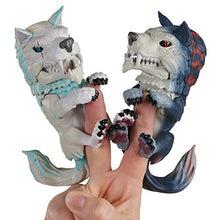 Load image into Gallery viewer, Untamed Dire Wolf by Fingerlings – Midnight (Black and Red) – Interactive Collectible Toy – By WowWee
