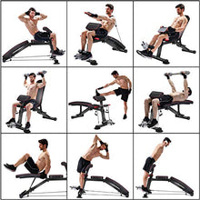 Load image into Gallery viewer, Adjustable Weight Bench Utility Workout Bench for Home Gym,Foldable Incline Decline Benches for Full Body Workout
