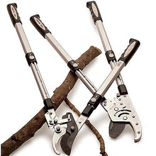 Load image into Gallery viewer, Kings County Tools Double Ratcheting Anvil Lopper | Cuts Dry Wood | Extendable 26” – 40” Long Handles | Trim Dead Tree Branches | 6 Pin-Locked Position Stops | Heavy-Duty Steel

