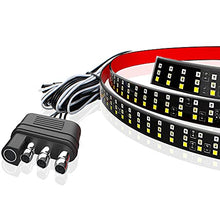 Load image into Gallery viewer, MIHAZ LED Tailgate Light Bar - 60" Triple Row 5-Function Strip Light Running, Brake, Sequential Amber Turn Signal, Reverse Tail Light for Pickup Trail
