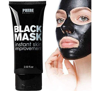 Phebe Black Mask Blackhead Remover Purifying Peel Off Mask Activated Charcoal Mask Deep Cleansing Acne removal Nose Face Pore Cleaner 1 Tube(1.76 fl oz)