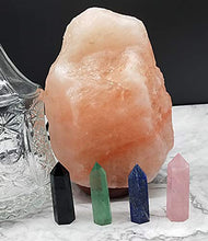 Load image into Gallery viewer, Luckeeper 7 PCS Healing Crystal Wands | 2" Amethyst, Rose Quartz,Clear Quartz,Black Obsidian,Green Fluorite, Lapis Lazuli,Rainbow Fluorite| 6 Faceted Reiki Chakra Meditation Therapy
