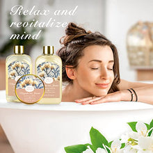 Load image into Gallery viewer, Home Spa Gift Basket, Bath Spa Kit for Women, with Body Lotion, Shower Gel, Bubble Bath, Body Scrub, Bath Salt, Bath Bomb, Gift Set for Women…
