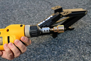 Camco RV Leveling Scissor Jack Socket Drill Adapter With 1/4" Quick Connect Shank, Works With All 3/4" Hex Drive Jacks - 48865
