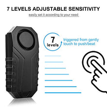 Load image into Gallery viewer, Wsdcam 113dB Anti-Theft Bicycle Motorcycle Alarm Wireless Security Vibration Motion Sensor Alarm Waterproof Bike Alarm with Remote
