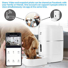 Load image into Gallery viewer, Zacro 6L Automatic Cat Dog Feeder - WiFi Automatic Pet Smart Feeder Food Dispenser, 1080P HD WiFi Pet Camera with Night Vision and 2-Way Audio Communication, Wi-Fi Enabled App for iOS/Android
