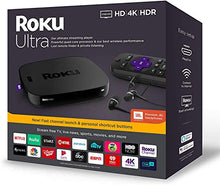 Load image into Gallery viewer, Roku Ultra Streaming Media Player 4K/HD/HDR with Premium JBL Headphones, TV Controls and Personal Shortcuts w/Ghost Manta 4K HDMI Cable
