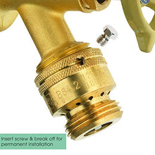 Load image into Gallery viewer, Homewerks Worldwide VACBFPZ4B Vacuum Breaker Hose Bib Backflow Preventer, 3/4 Inch, Brass

