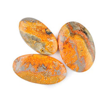 Load image into Gallery viewer, Natural Bumble Bee Jasper Stone, Natural Crystal Cabochon, DIY- Jewelry Making Supply, Wire Wrapping Specimen, Chakra Healing Energy Stone, Crystals Loose Supplies (Pack of 3)
