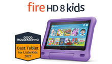 Load image into Gallery viewer, Fire HD 8 Kids tablet, 8&quot; HD display, ages 3-7, 32 GB, includes a 1-year subscription to Amazon Kids+ content, Purple Kid-Proof Case, (2020 release)
