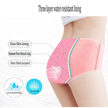 Load image into Gallery viewer, YOYI FASHION Women Menstrual Period Briefs Jacquard Easy Clean Panties Multi Pack US Size M/6 Black Blue Purple
