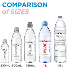 Load image into Gallery viewer, evian Natural Spring Water, Naturally Filtered Spring Water in Large Bottles, 33.81 Fl Oz (Pack of 12)
