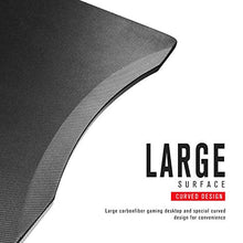 Load image into Gallery viewer, GTRACING Gaming Desk Computer Office PC Gamer Table Racing Style Professional Game Station Z-Shaped with Gaming Controller Tablet Stand &amp; Cup Holder, Black
