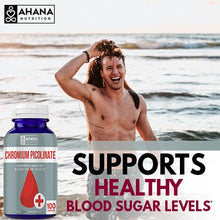 Load image into Gallery viewer, Ahana Nutrition Chromium Picolinate Supplement - Maintains Blood Sugar Levels &amp; Aids Healthy Weight Loss (100 Capsules)
