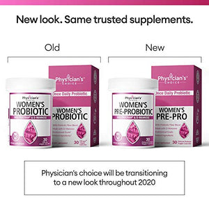 Prebiotics & Probiotics for Women - Clinically Proven ProCran - Organic Prebiotics, 50 Billion CFU, D-Mannose & Cranberry for Digestive, Immune, Feminine Health, Soy & Dairy Free, 30 Vegan Capsules