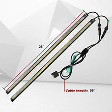 Load image into Gallery viewer, Tailgate Light Bars TRIPLE LED (2x 28'' for the left and right), Tail+BRAKE Strobe+Amber Sequential Turn Signal+Reverse Light functions, fit F-150/250, Silverado 1500/2500, Tundra
