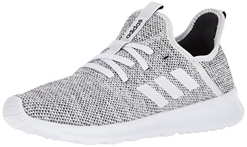 adidas womens Cloudfoam Pure Running Shoe, White/White/Black, 8.5 US