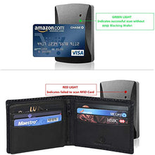 Load image into Gallery viewer, RFID Genuine Leather Bifold Wallet for Men and Women,2 Note pocket,coin pocket,multi card slots &amp; ID window (Black Carbon)
