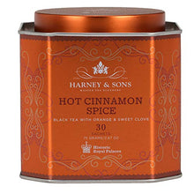 Load image into Gallery viewer, Harney &amp; Sons Hot Cinnamon Spice Tea Tin - Black Tea with Orange &amp; Sweet Clove - 2.67 Ounces, 30 Sachets
