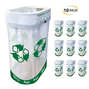 Trashco Flings Bins POP UP Recycle Bins - 10 Pack