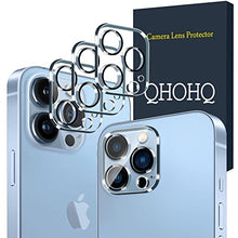 Load image into Gallery viewer, [3 Pack] QHOHQ Tempered Glass Camera Lens Protector for iPhone 13 Pro Max 6.7" ＆ iPhone 13 Pro 6.1", 9H Hardness, Ultra HD Clear, Anti-Scratch,Easy Install, Case Friendly [Does not Affect Night Shots]
