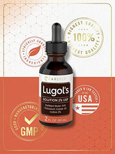 Load image into Gallery viewer, Lugols Iodine 2 Percent 2 fl oz Twin Pack | Potassium Iodide and Iodine Solution 2% Liquid Drops | by Carlyle
